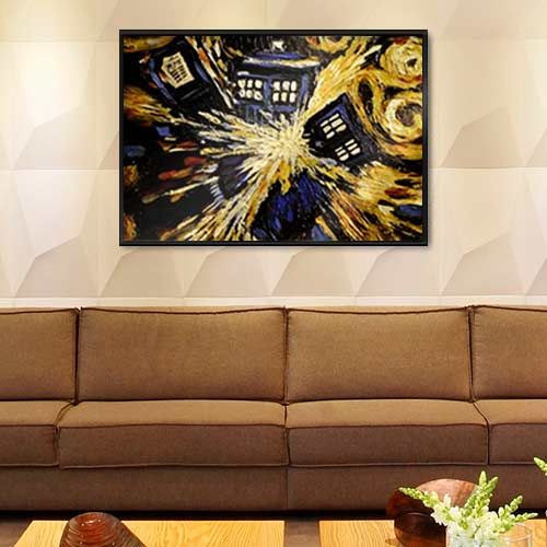 Quadro Decorativo - Tardis van gogh